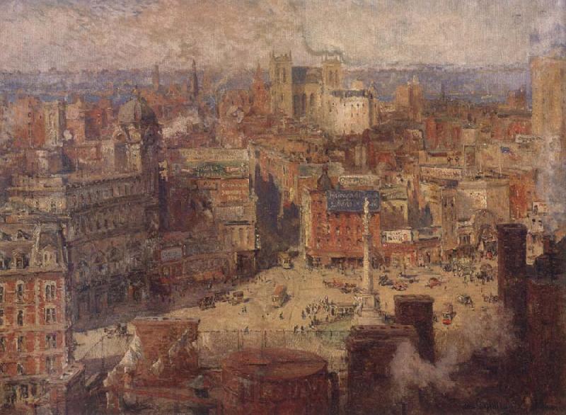Colin Campbell Cooper Columbus Circle Spain oil painting art
